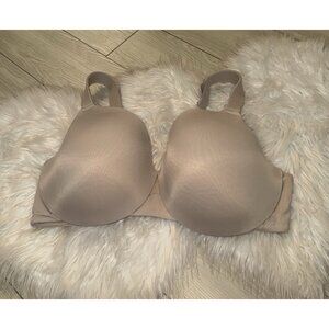 Cacique Lightly Lined Balconette Bra Underwire Womens 42DDD Beige